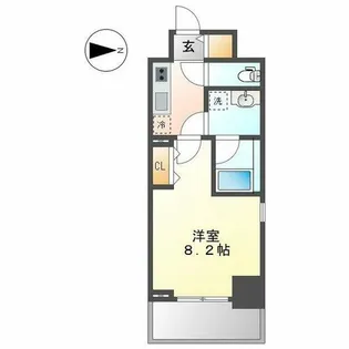 レジデンスSUN.K【8階】の間取り