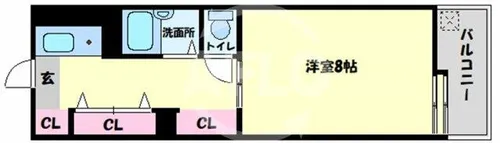 エリンデール桜川【7階】の間取り