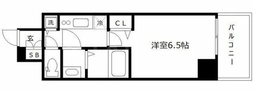 エス・キュート京町堀【3階】の間取り