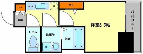 ファーストフィオーレ京橋ブレイニー【2階】の間取り