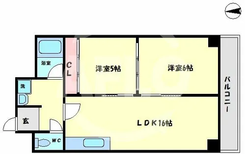 難波リーガルハウス【5階】の間取り