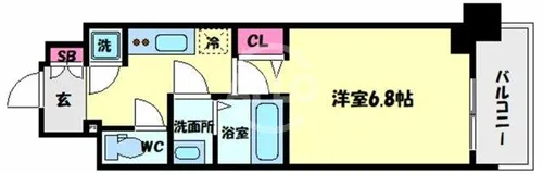 ファーストフィオーレ難波南パークサイド【14階】の間取り