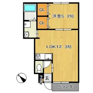 アンプルールリーブルフラッツマルシェ【1階】の間取り