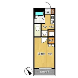 シェソワ名高山【1階】の間取り