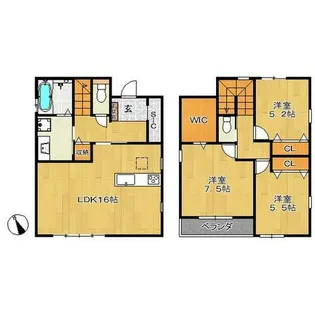 愛知県大府市共栄町4丁目【一戸建】の間取り