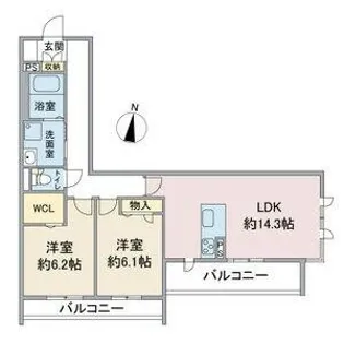 E-smile 榎【1階】の間取り