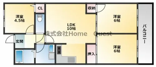 ラビスタ志紀【2階】の間取り