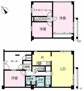 シルクヴェール南八代【206号室】の間取り