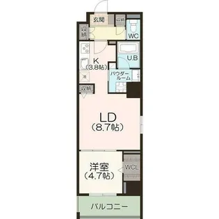 PoliCuadro Tower Ⅰ【9階】の間取り