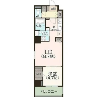 PoliCuadro Tower Ⅰ【10階】の間取り