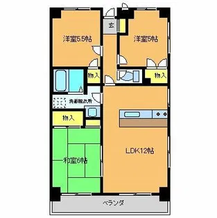 サルヴェK都紀和【303号室】の間取り