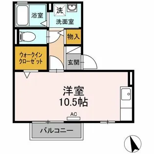 MAISONNETTEアルペンローゼ【201号室】の間取り