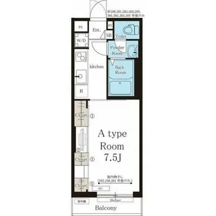 リブリ・浄心A【1階】の間取り