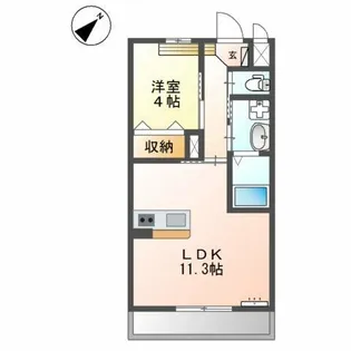 アビタ カモリ【1階】の間取り