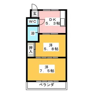 エポック城【2階】の間取り