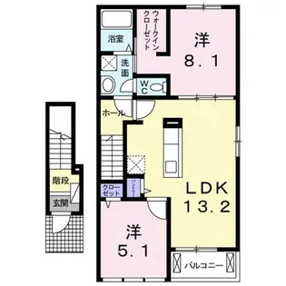 大阪府大阪市平野区長吉六反4丁目【アパート】の間取り