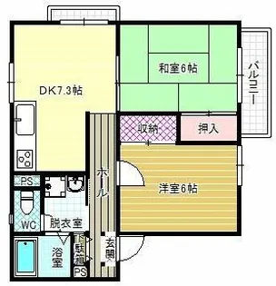 エステートピアウラタ【2階】の間取り