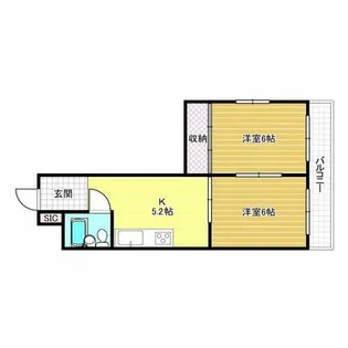 ビューハイム西村【3階】の間取り