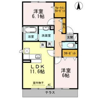 大阪府大阪市平野区喜連東3丁目【アパート】の間取り