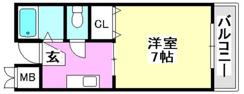 仲矢ハッピーハイツB棟【101号室】の間取り