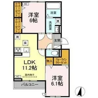 ルヴィータ森末【1階】の間取り