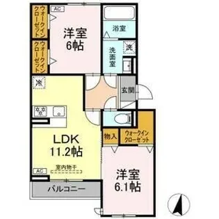 ルヴィータ森末【2階】の間取り