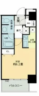 クロスレジデンス大阪新町【7階】の間取り