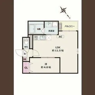 Jack matsunokiⅠ【202号室】の間取り