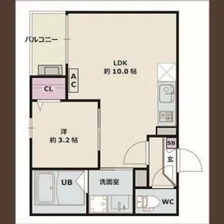 Jack komotohommachiⅡ【202号室】の間取り