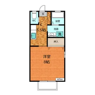 イグレック【1階】の間取り