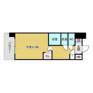 セレニテ梅田北アリエ壱番館【6階】の間取り