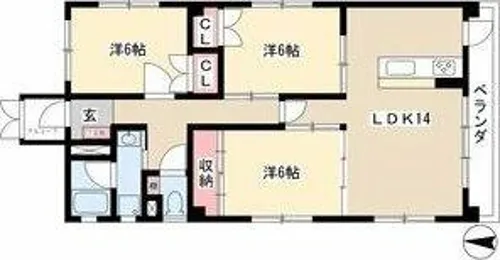ビラ三秀上前津【2階】の間取り