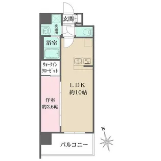 リヴェント玉造【801号室】の間取り