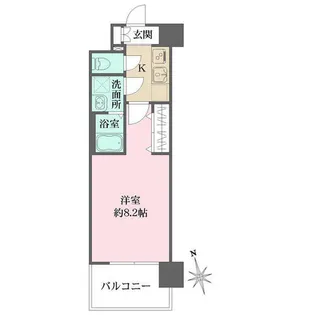 リヴェント玉造【402号室】の間取り