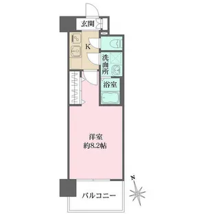 リヴェント玉造【403号室】の間取り
