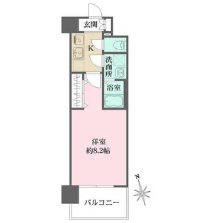 リヴェント玉造【505号室】の間取り