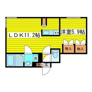 プレジール札幌【1階】の間取り