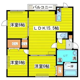 ドムス札幌元町【402号室】の間取り
