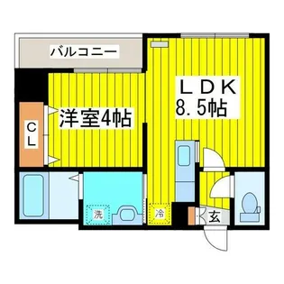 レジデンスタワー札幌【7階】の間取り