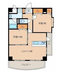 ガーデンパレスやひろⅡ【602号室】の間取り
