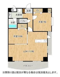 ガーデンパレスやひろⅡ【602号室】の間取り