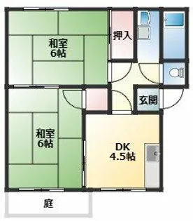 コーポ花【101号室】の間取り