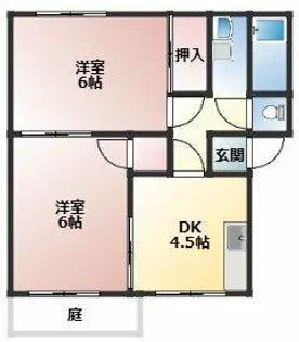 コーポ花【101号室】の間取り