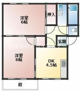 コーポ花【1階】の間取り