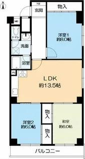 岡本パークマンション【5階】の間取り