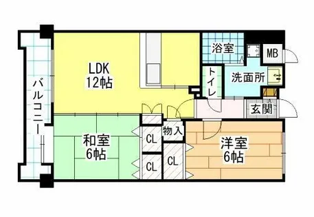 ハイネス若園【6階】の間取り