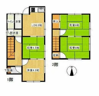 愛知県春日井市中新町2丁目【一戸建】の間取り