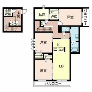 シャーメゾン ミリアン【2階】の間取り