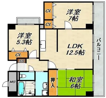 シティ南落合【2階】の間取り