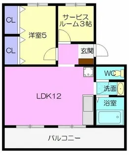コーポ真佐【202号室】の間取り